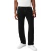 True Religion Men’s Bobby SN Flap Jeans – Relaxed Straight Fit Stretch Denim, 32″ Inseam, Flap Pockets(Black Rinse)