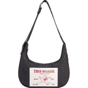 True Religion Women’s Shoulder Bag Purse, Buddha Pocket Hobo Handbag with Adjustable Strap(Black)