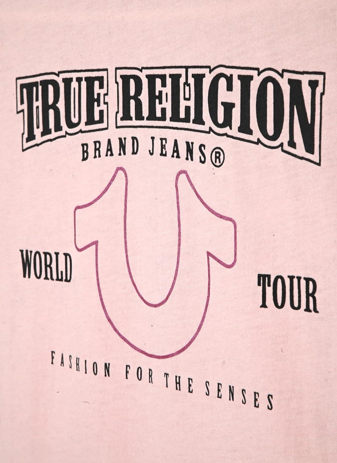imageTrue Religion Girls 3 Piece Fleece Set Hoodie Tee Shirt amp JoggerLegging Outfit Rhinestud amp Foil Details Sizes 414Black Legging