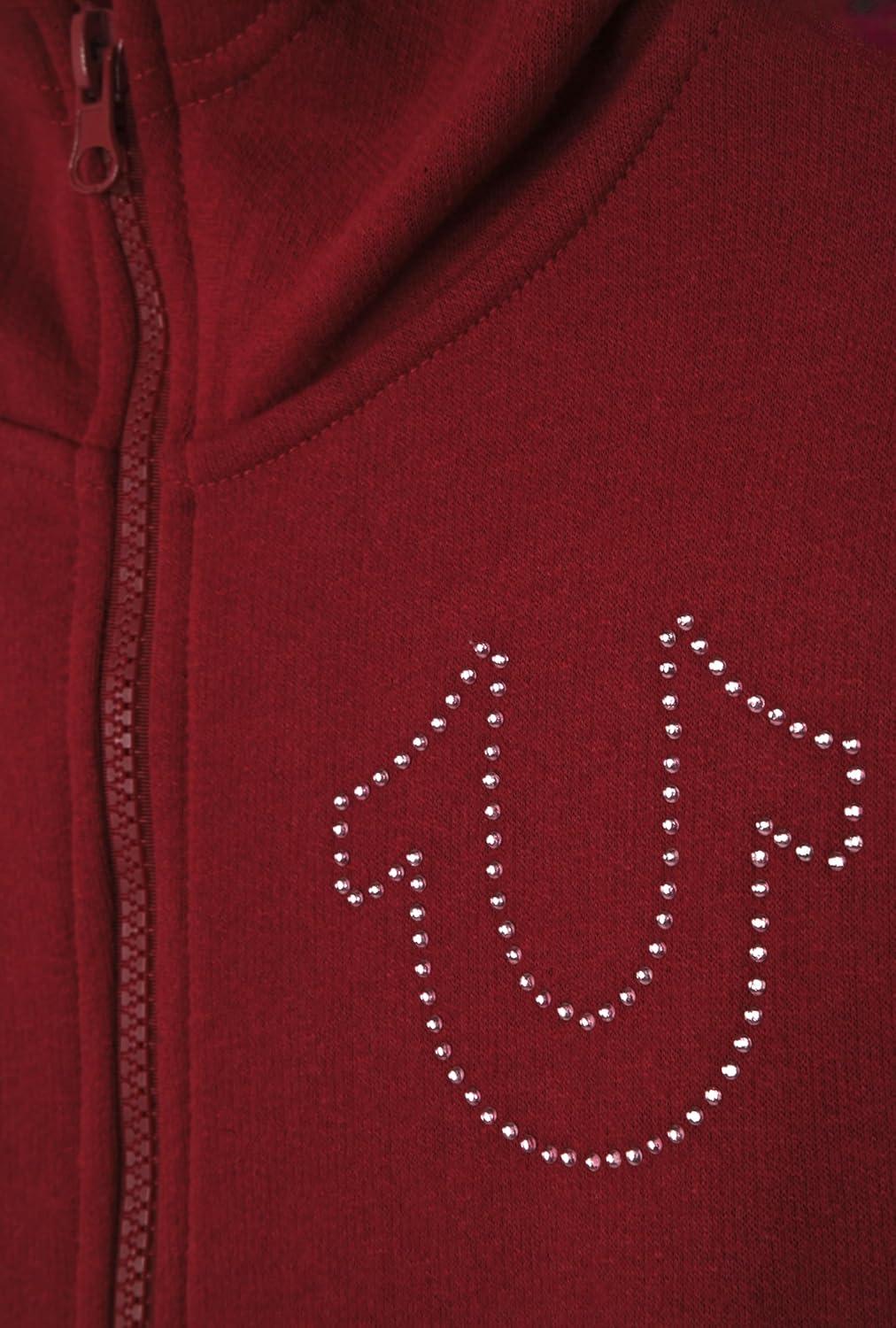imageTrue Religion Girls 3 Piece Fleece Set Hoodie Tee Shirt amp JoggerLegging Outfit Rhinestud amp Foil Details Sizes 414Red Cargo
