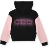 True Religion Girls 3 Piece Fleece Set – Hoodie, Tee Shirt & Jogger/Legging Outfit, Rhinestud & Foil Details (Sizes 4-14)(Black Legging)