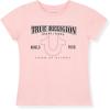 True Religion Girls 3 Piece Fleece Set – Hoodie, Tee Shirt & Jogger/Legging Outfit, Rhinestud & Foil Details (Sizes 4-14)(Black Legging)