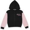 True Religion Girls 3 Piece Fleece Set – Hoodie, Tee Shirt & Jogger/Legging Outfit, Rhinestud & Foil Details (Sizes 4-14)(Black Legging)