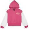 True Religion Girls 3 Piece Fleece Set – Hoodie, Tee Shirt & Jogger/Legging Outfit, Rhinestud & Foil Details (Sizes 4-14)(Pink Legging)