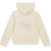 True Religion Girls 3 Piece Fleece Set – Hoodie, Tee Shirt & Jogger/Legging Outfit, Rhinestud & Foil Details (Sizes 4-14)(Winter White Cargo)