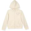 True Religion Girls 3 Piece Fleece Set – Hoodie, Tee Shirt & Jogger/Legging Outfit, Rhinestud & Foil Details (Sizes 4-14)(Winter White Cargo)