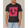 True Religion Men’s Distressed Registered Hs Tee(Jet Black)