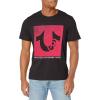 True Religion Men’s Distressed Registered Hs Tee(Jet Black)