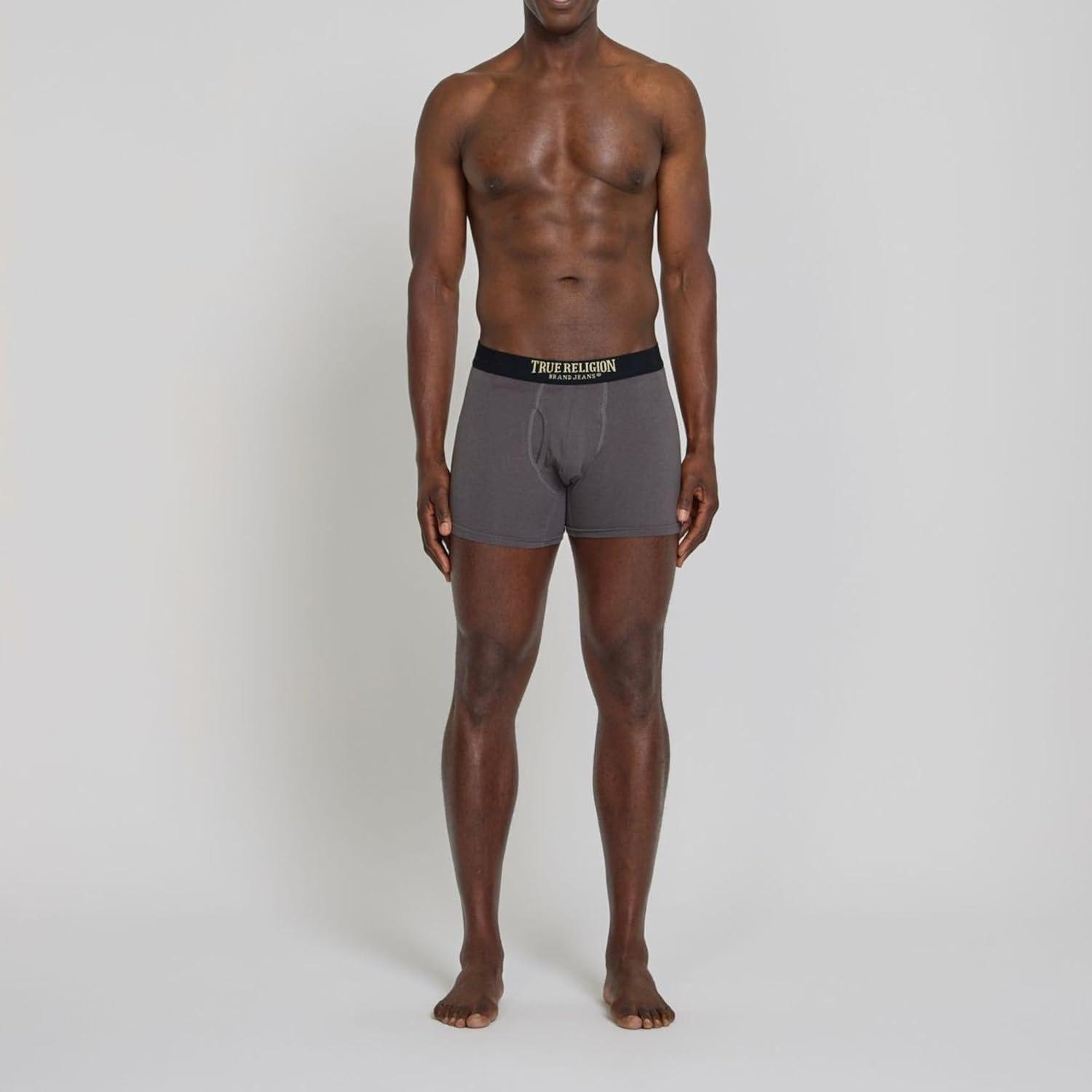 imageTrue Religion Mens Boxer Briefs Cotton Stretch Underwear for Men Pack of 5Gold