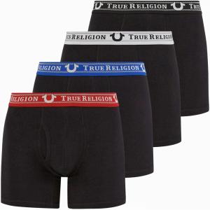 True Religion Mens Boxer Briefs Cotton Stretch Underwear for Men Pack of 5(Black)