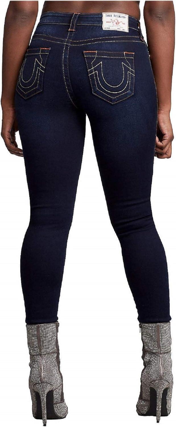 imageTrue Religion Womens Halle Mid Rise Super Skinny Jeans for Women Womens Jeans Skinny Fit Comfortable amp TrendyMinimal Abrasion