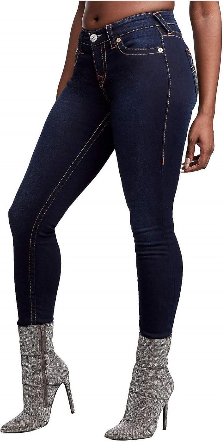 imageTrue Religion Womens Halle Mid Rise Super Skinny Jeans for Women Womens Jeans Skinny Fit Comfortable amp TrendyMinimal Abrasion