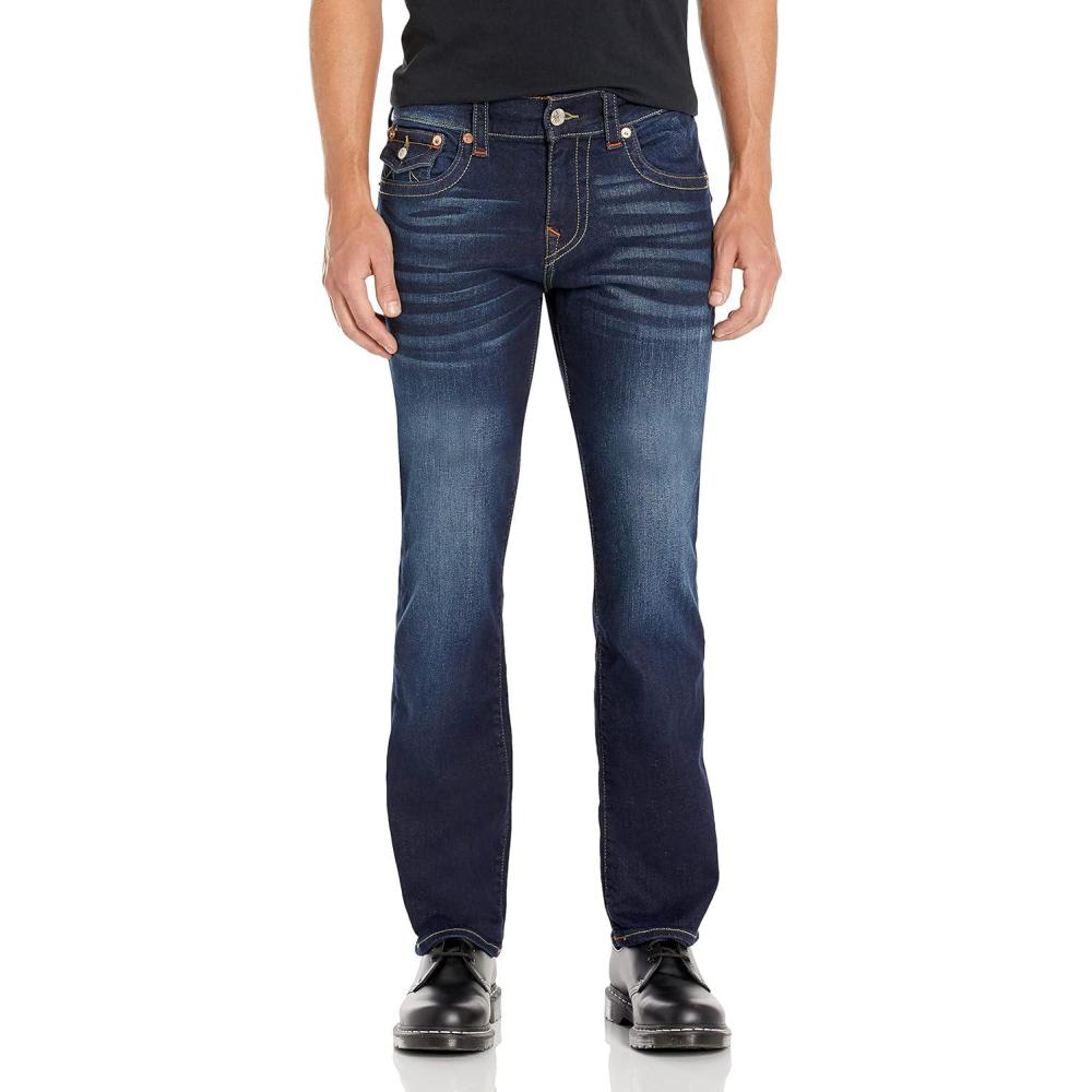 imageTrue Religion Mens Ricky Flap 34 InseamDark Wash Muddy Waters