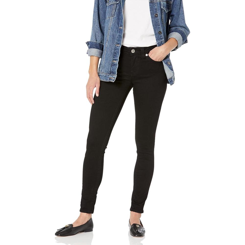 imageTrue Religion Womens Jennie Mid Rise Curvy Fit Skinny Ankle Jean Skinny Jeans for Women Comfortable amp Trendy 2SB Body Rinse Black 28