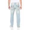 True Religion Men’s Ricky Super T Straight Flap Jean(Kolari Light Wash)