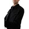 True Religion Men’s Trucker Jacket(Body Rinse Black)
