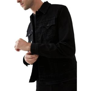 True Religion Men’s Trucker Jacket(Body Rinse Black)