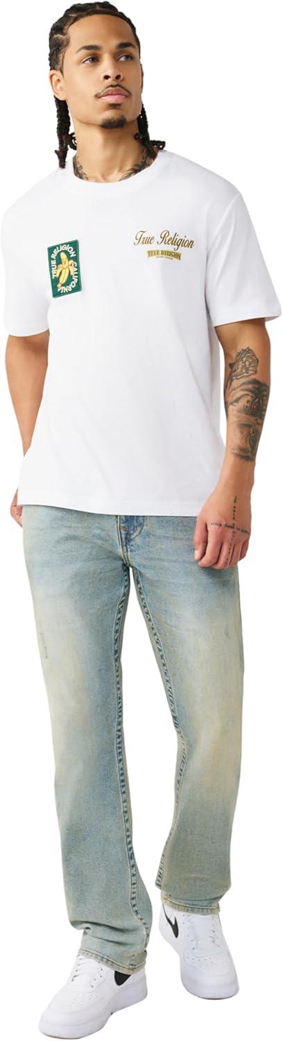 imageTrue Religion Mens Orchard Stamp Graphic Tee CrewneckOptic White