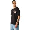 True Religion Men’s Garden Shoey Oversized Heavyweight Tee – Puff Print, Crewneck, Graphic Design(Jet Black)