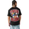 True Religion Men’s Garden Shoey Oversized Heavyweight Tee – Puff Print, Crewneck, Graphic Design(Jet Black)