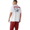 True Religion Men’s JV7 Tipped Polo – Short Sleeve Cut & Sew Knit Polo Shirt with Contrast Trim & Logo(Optic White)