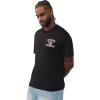 True Religion Men’s Mesh Buddha Logo Tee – Oversized Fit, Graphic Print, Crew Neck(Jet Black)