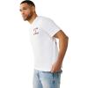 True Religion Men’s Mesh Buddha Logo Tee – Oversized Fit, Graphic Print, Crew Neck(Optic White)