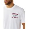 True Religion Men’s Mesh Buddha Logo Tee – Oversized Fit, Graphic Print, Crew Neck(Optic White)