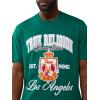 True Religion Men’s SS HS Pennants Tee – Crew Neck, Short Sleeve(Ultra Marine Green)