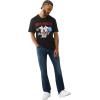 True Religion Men’s Shoey Hoop Tee – Classic Crewneck, Basketball Graphic, 100% Cotton(Jet Black)