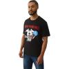 True Religion Men’s Shoey Hoop Tee – Classic Crewneck, Basketball Graphic, 100% Cotton(Jet Black)