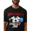 True Religion Men’s Shoey Hoop Tee – Classic Crewneck, Basketball Graphic, 100% Cotton(Jet Black)