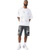 True Religion Men’s Ss Hs Print Oversized Tee(Optic White)