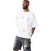True Religion Men’s Ss Hs Print Oversized Tee(Optic White)