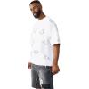 True Religion Men’s Ss Hs Print Oversized Tee(Optic White)