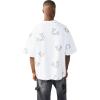 True Religion Men’s Ss Hs Print Oversized Tee(Optic White)