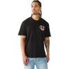 True Religion Men’s Garden Shoey Oversized Heavyweight Tee – Puff Print, Crewneck, Graphic Design(Jet Black)