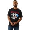 True Religion Men’s Shoey Hoop Tee – Classic Crewneck, Basketball Graphic, 100% Cotton(Jet Black)