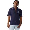 True Religion Men’s Short Sleeve TR Crown Logo Knit Shirt – Soft Cotton, Classic Fit, Logo Graphic