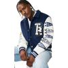 True Religion Men’s Tr Crest Wool Varsity Jacket(Midnight Blue)