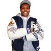 True Religion Men’s Tr Crest Wool Varsity Jacket(Midnight Blue)
