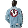 True Religion Men’s Varsity Patch Jimmy Jkt Big T(Shattered Medium Indigo)