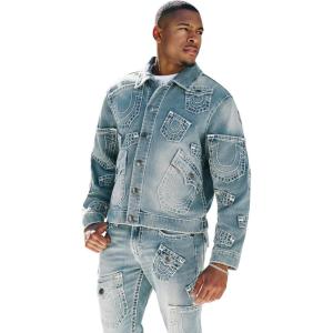 True Religion Men’s Super T Denim Jkt Multi Pkt(Grendal Light Wash)