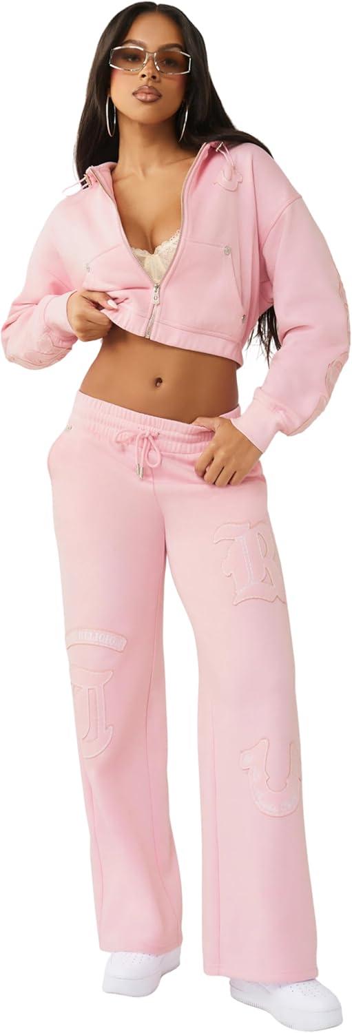 imageTrue Religion Womens Horseshoe Appliqu Zip Hoodie Full Zip SweatshirtFairytale