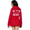 True Religion Women’s Embroidered Shrunken Zip Hoodie – Cropped Fit, Ribbed Hem, Embroidered Horseshoe Logo(Salsa)