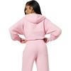 True Religion Women’s Horseshoe Appliqué Zip Hoodie – Full Zip Sweatshirt(Fairytale)