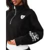 True Religion Women’s Sporty Crystal Half Zip Pullover