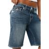 True Religion Women’s Baggy Denim Jort Big T Flap(Blue Radiance)