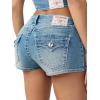 True Religion Women’s Front Pocket Denim Shorts Flap(Sunset Ticket)