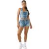 True Religion Women’s Front Pocket Denim Shorts Flap(Sunset Ticket)